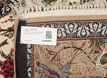 MATTA, old, Isfahan, figural, part silk. Ca 187 x 113 cm.