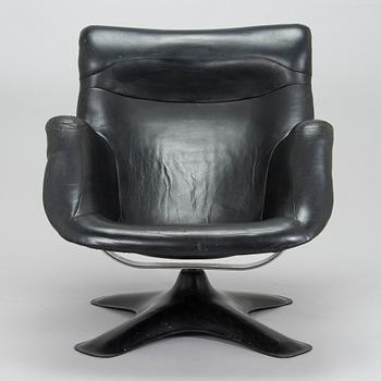 Yrjö Kukkapuro, a late 1960s  'Carousel' armchair and stool for Haimi Finland.