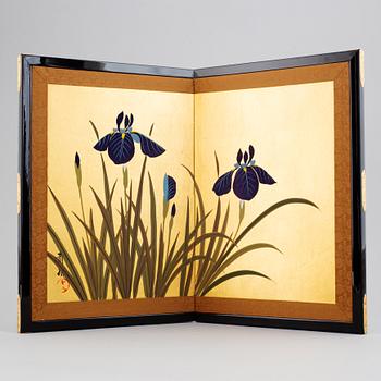 A two folded folding screen, Japan, 20th century.