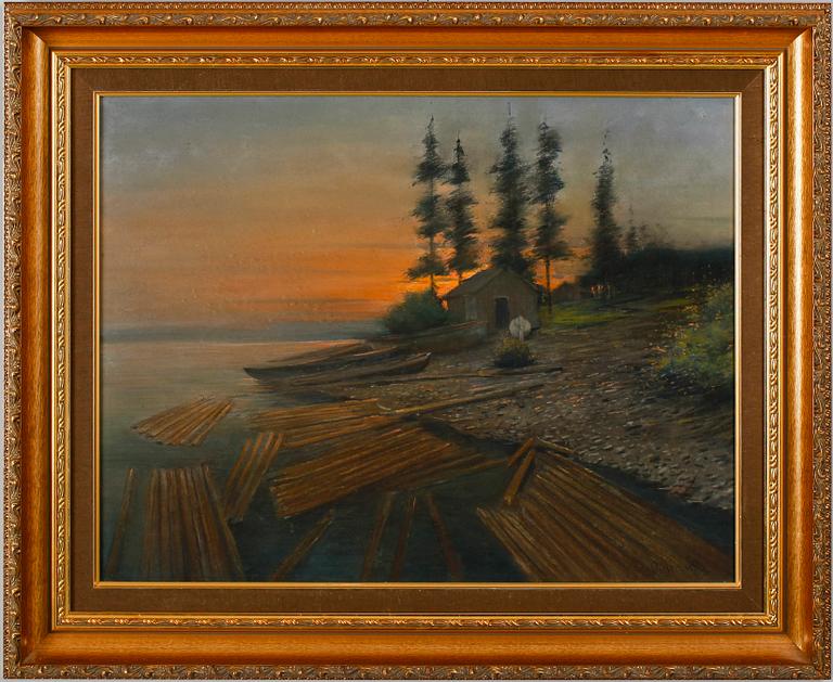 OLOF HERMELIN, pastell, signerad.