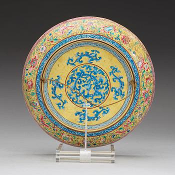 FAT, emalj på koppar, Qingdynastin 1700-tal.
