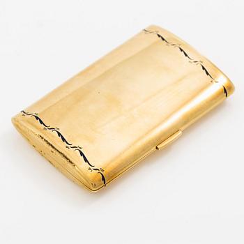 W.A. Bolin a case 18K gold with enamel, 1920.