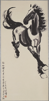 A Rongbaozhai woodblock print after Xu Bei Hong.