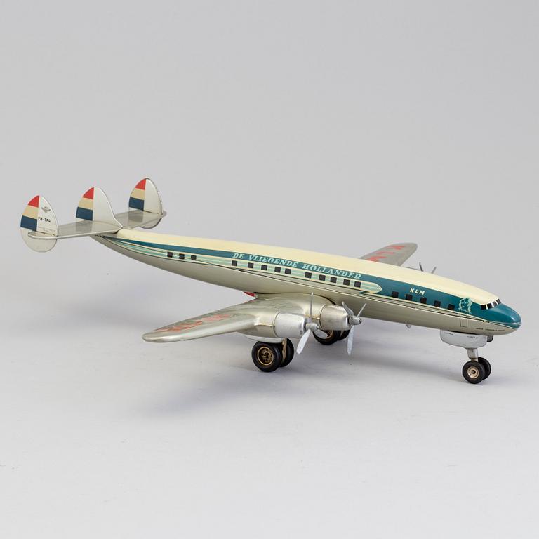 a metal model airplane "DE VLIEGENDE HOLLANDER", 1960s / 70-tal.