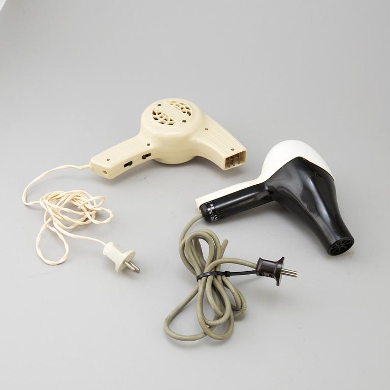 Two hair dryers from Schweiz and Italy, 1950's.