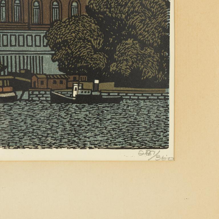 Svenolov Ehrén, Vy mot Skeppsbron, Stockholm.