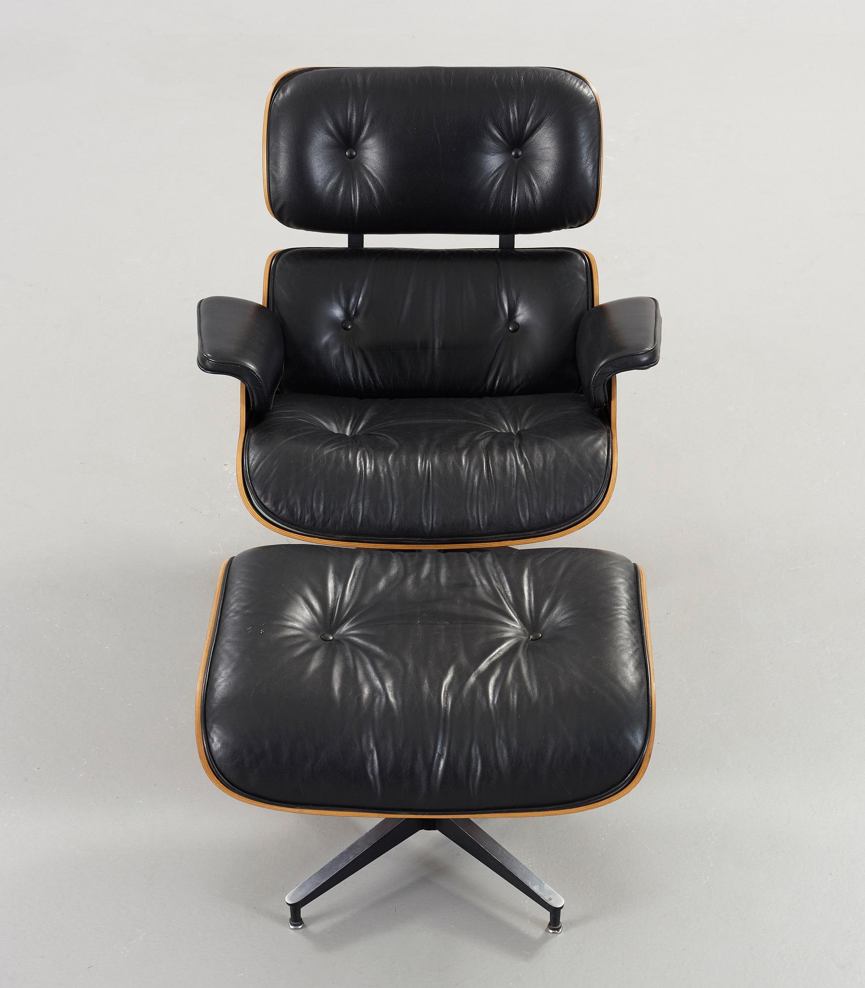 CHARLES & RAY EAMES, "Lounge chair with ottoman", Herman Miller.