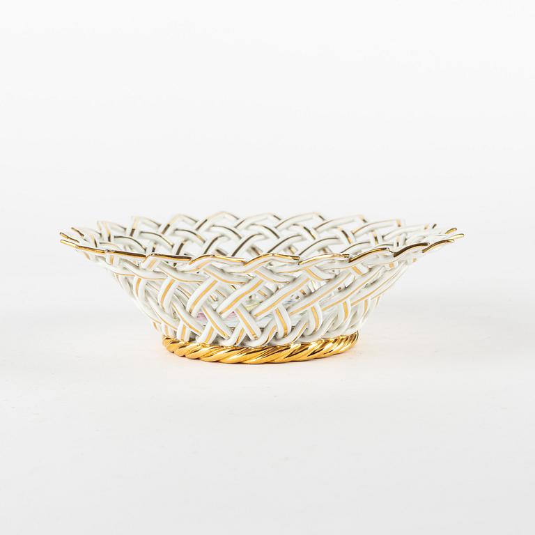 A porcelain bowl and a dish, Meissen, late 19th Century / 20th Century.