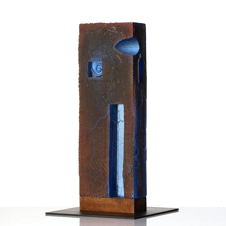 Bertil Vallien, a unique sand cast glass sculpture, Kosta Boda, Sweden.