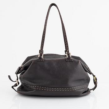 Fendi, A brown leather vintage bag.