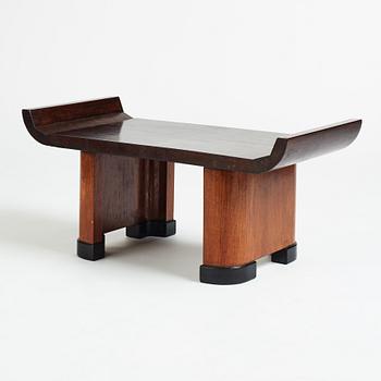 A Modernist mahogany stool, 1920's-30's.