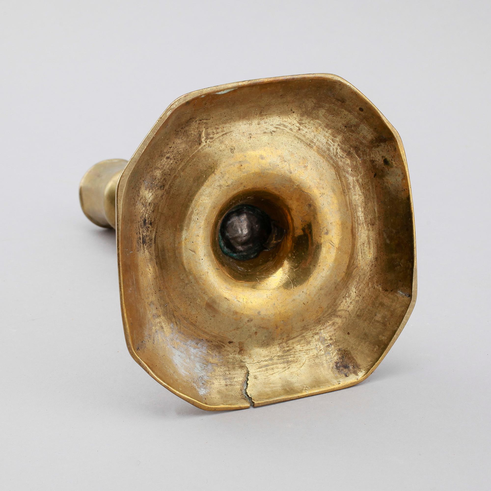 LJUSSTAKE, brons, 1700-tal.