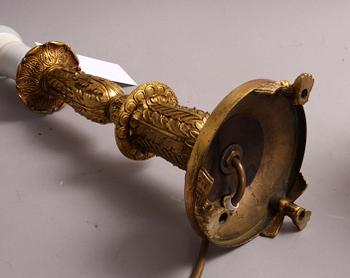 BORDSLAMPA, metall, empirestil, 1900-talets mitt.
