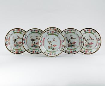TALLRIKAR, 6 st, porslin, Kina, Qianlong 1736-1795.