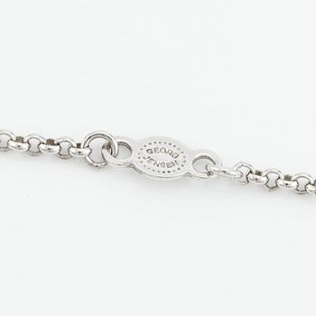 Georg Jensen, collier, 18K vitguld med pärlor och små briljantslipade diamanter.