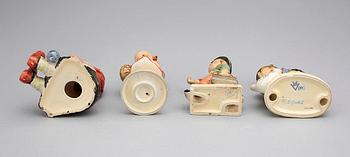 FIGURINER, 4 st, porslin, Goebel, Tyskland, troligen 1930-50-tal.