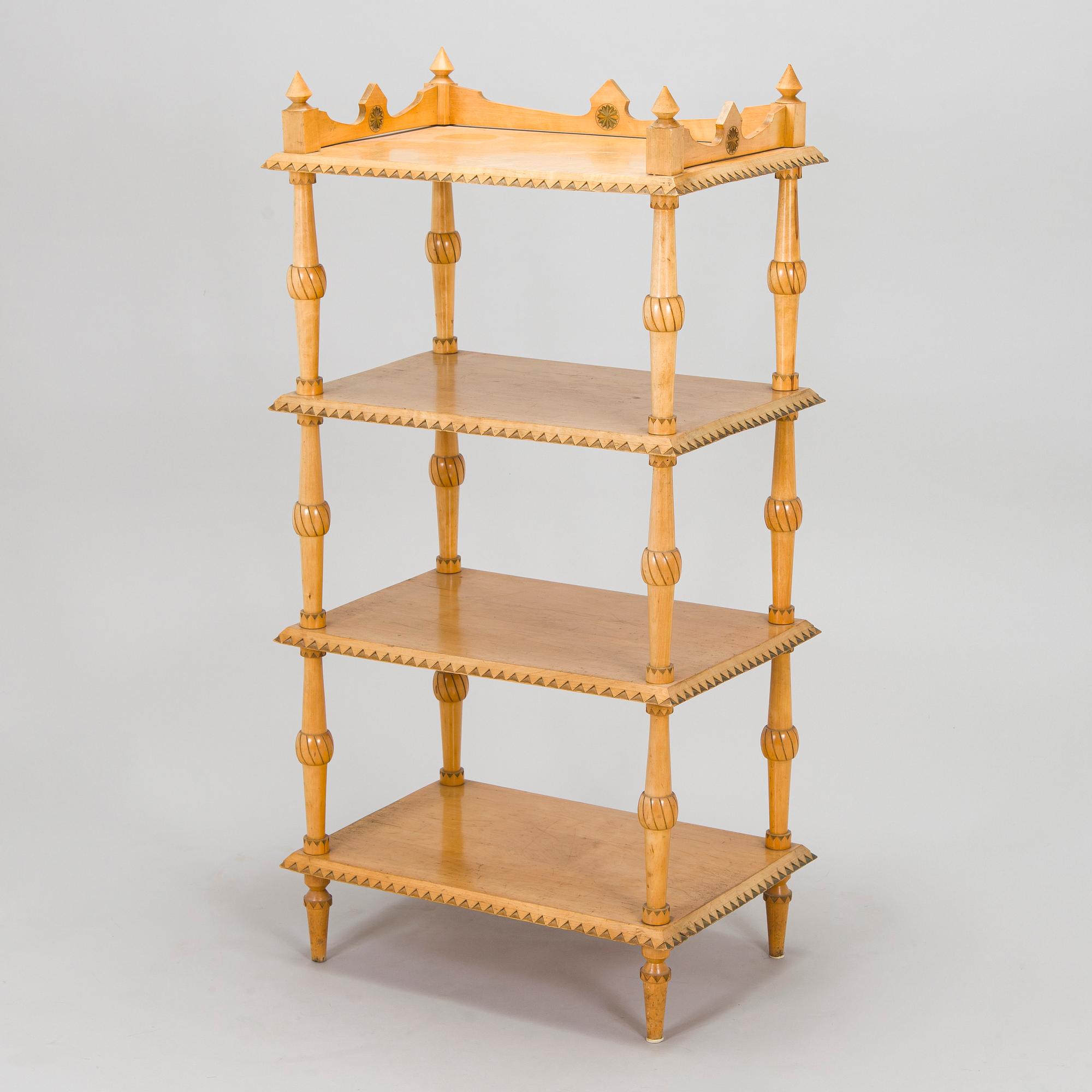 Yrjö Blomstedt, Sängynpäädyt, avohylly ja seinähylly 1898.