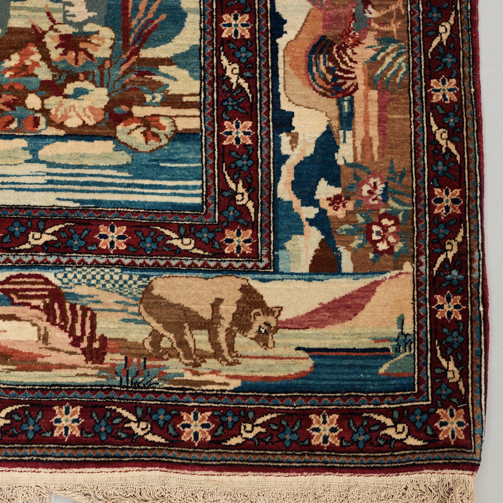 SEMIANTIK ISFAHAN FIGURAL. Möjligen Ahmad. 210 x 143,5 cm.