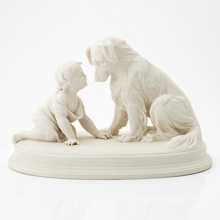 A biscuit porcelain sculpture from Gustavsberg, 1908.