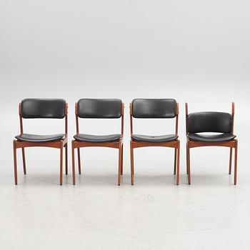 Erik Buch, chairs, 4 pcs, model 49, Odense Cabinetmakers, Denmark, 1950s/60s.