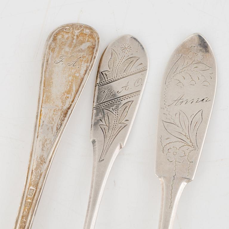 Spoons, silver, including GAB, Stockholm 1949 (36 pieces).