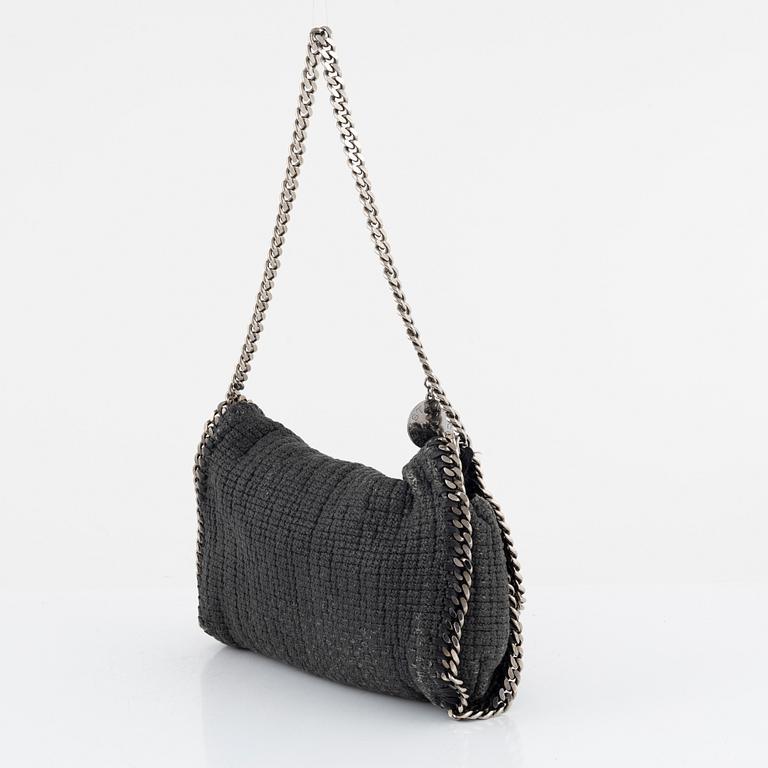 Stella McCartney, väska, "Grey Tweed Fabric Flap Bag".