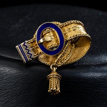 BROSCH, guld 14K, otydliga stämplar ca 1900. Vikt 5 g.