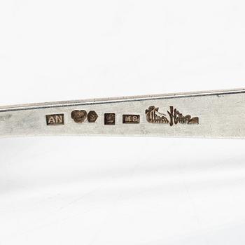 Wiwen Nilsson, and Axel Pettersson, 19 pieces of silver cutlery, 1940s.