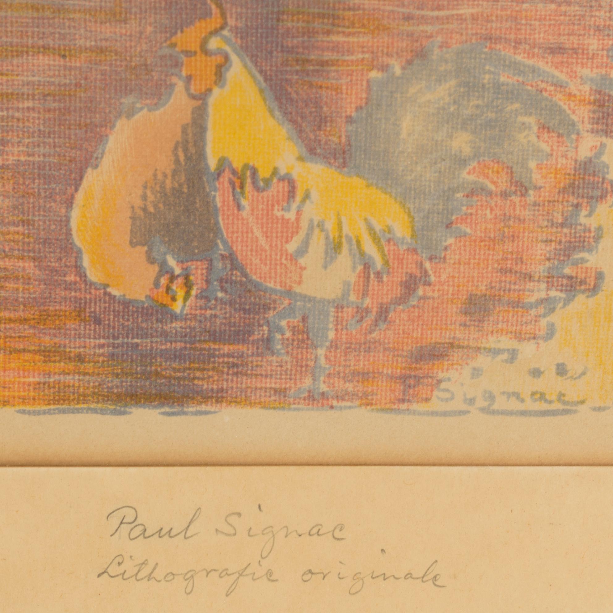 PAUL SIGNAC, lithograph in color, signed in the plate.