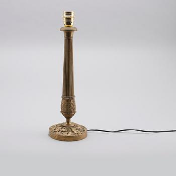 BORDSLAMPFOT, empire, brons, 1800-talets första hälft.
