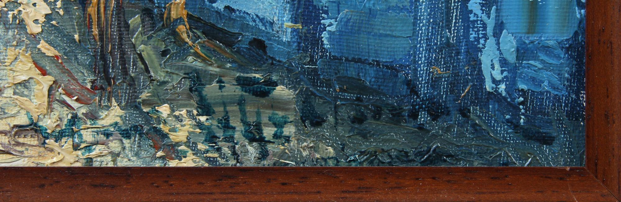 OKÄND KONSTNÄR, olja på duk. Frankrike.