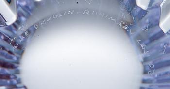 A Terälehdet (Petals) glass bowl signed Aimo Okkolin Riihimäen lasi Oy.