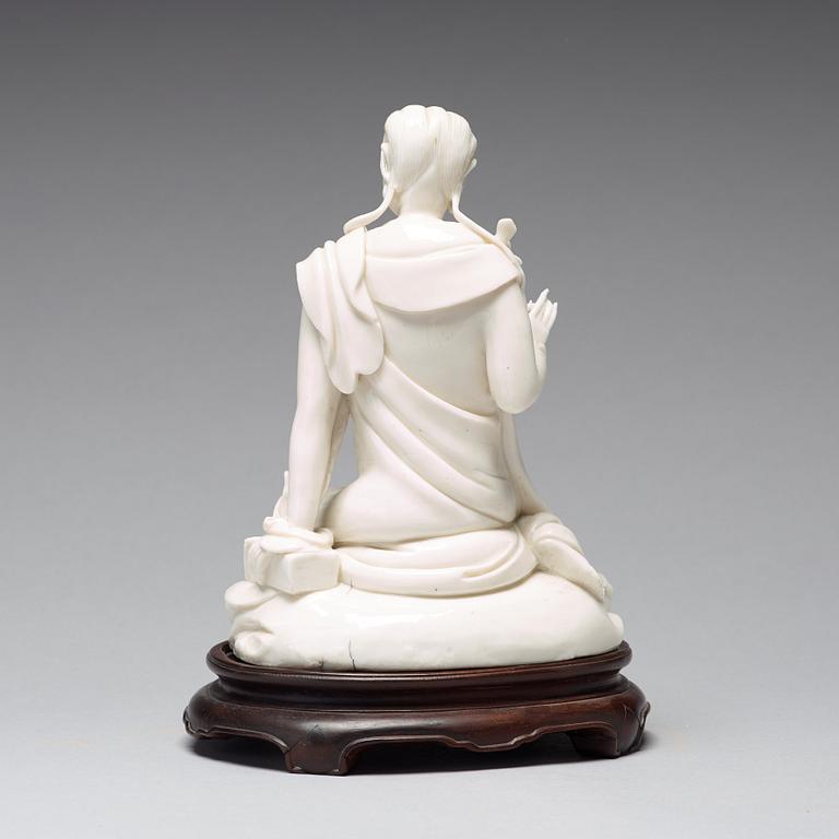 A blanc de chine figure of Guanyin, Qing dynasty.