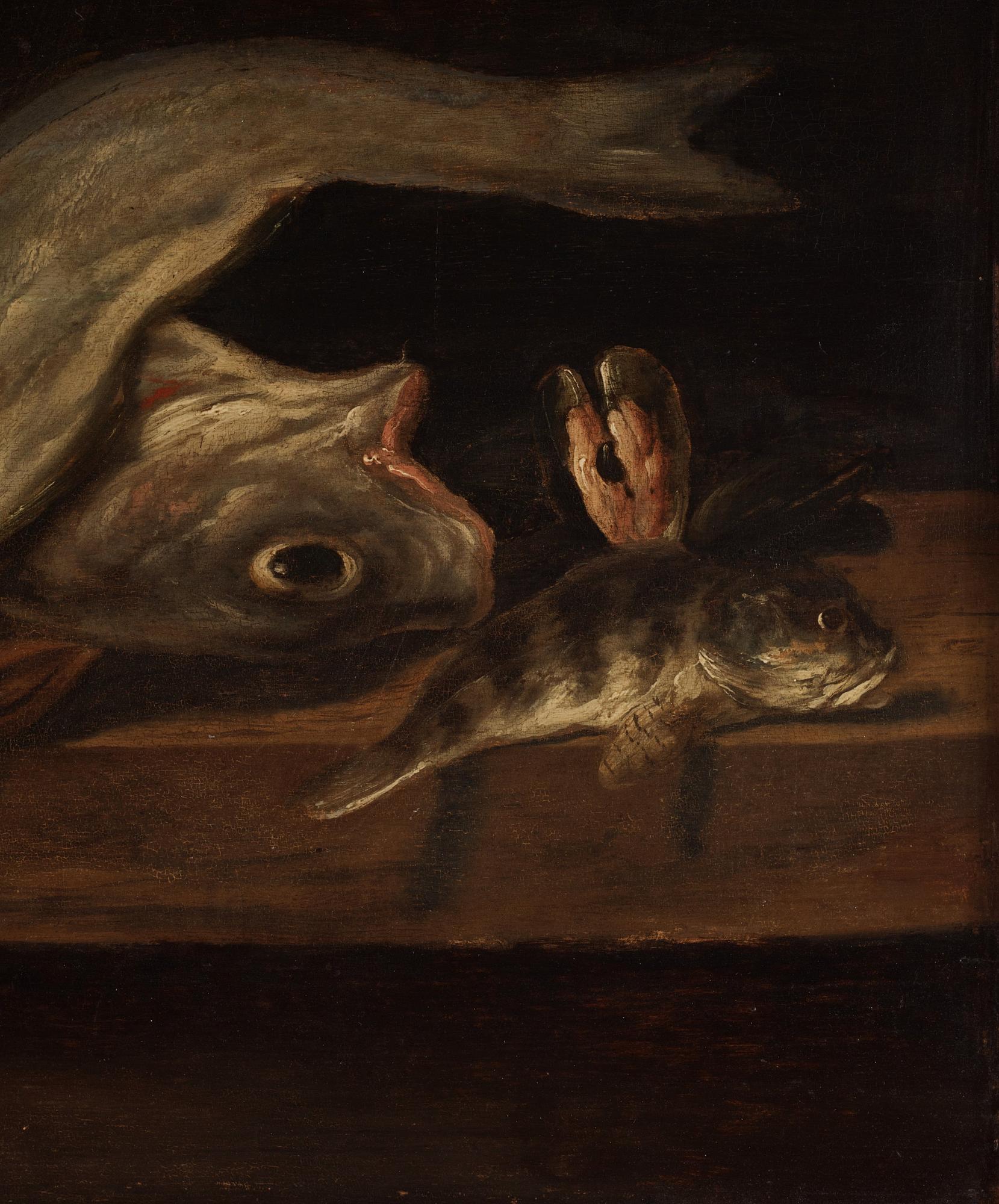 Stilleben med fiskar.
