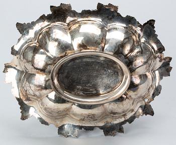 FRUKTKORG, nyrokoko, Christian Hammer Stockholm 1855, silver, vikt 500 g.