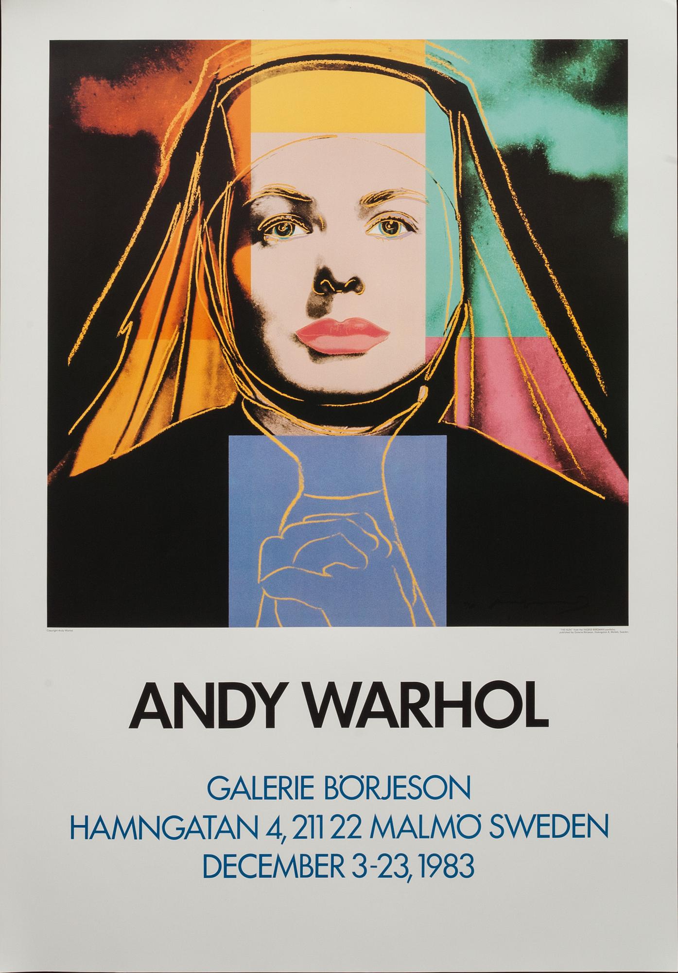 ANDY WARHOL, efter, affischer, 3 st, Galerie Börjeson 1983.