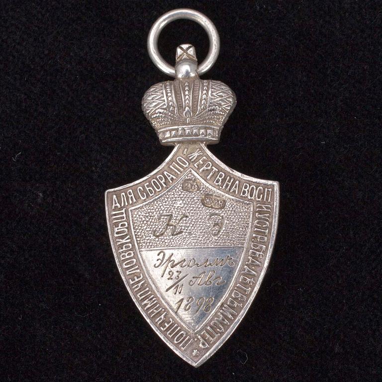 JETON, silver, St Petersburg, Ryssland, 1800-talets slut. Vikt ca 12,5.