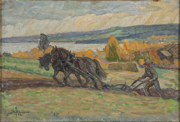 ACKE ÅSLUND, oil on canvas/panel, signed and dated 1903.