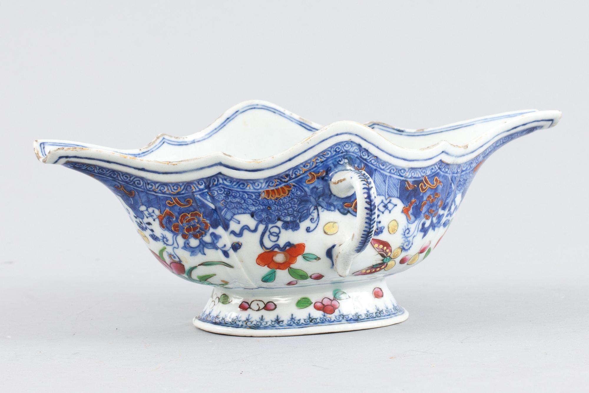 SÅSSNIPA, porslin, Kina, 1700-tal.