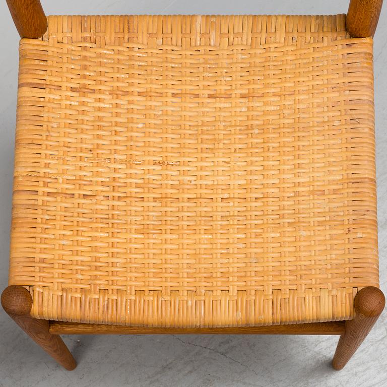 HANS J WEGNER, stolar, 4 st, "W2" Carl Madsens fabriker Haarby Danmark 1950/60-tal.