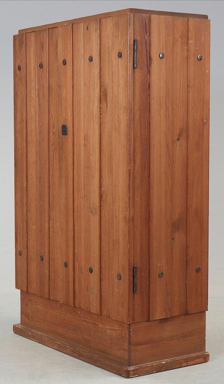 An Axel Einar Hjorth 'Lovö' stained pine cabinet, Nordiska Kompaniet, Sweden 1930's.