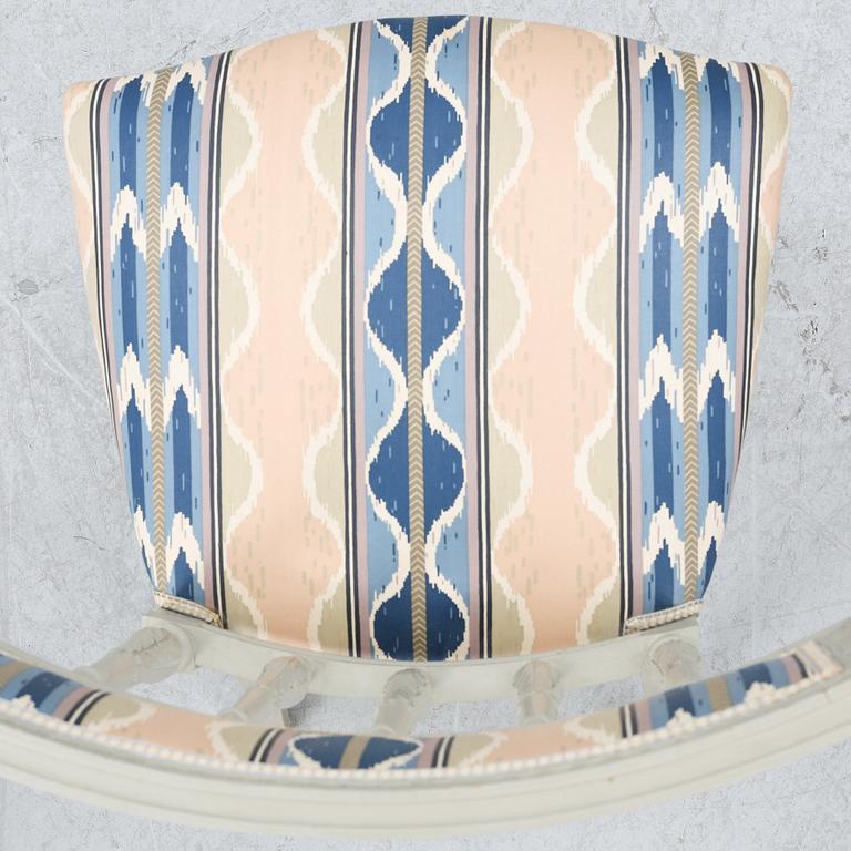 Chairs 5 pcs by Johan Hammarstöm, (master in Stockholm 1794-1812), late Gustavian.