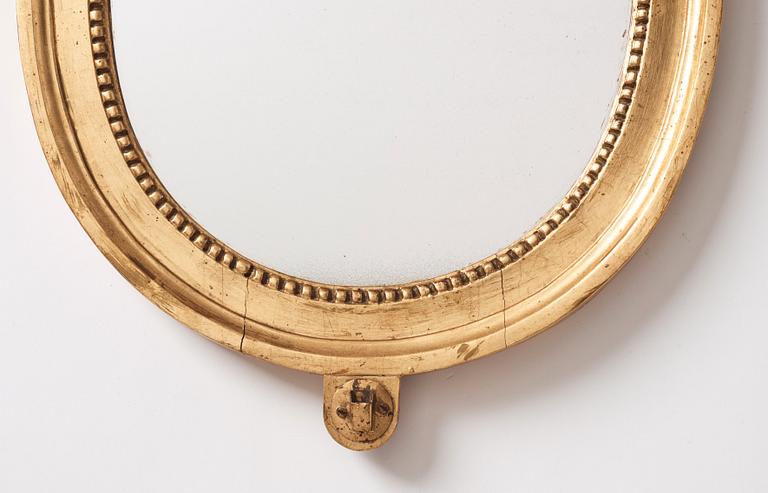 A pair of Gustavian two-light giltwood girandoles by J. Åkerblad (master 1756-1799).