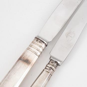 Knivar, 12 st (7+5), silver,