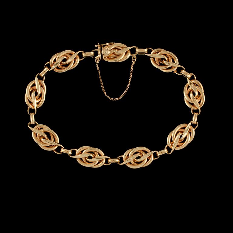 ARMLÄNK, 18k guld, Gustav Dahlgren & Co, Malmö, 1935. Vikt 13 g.