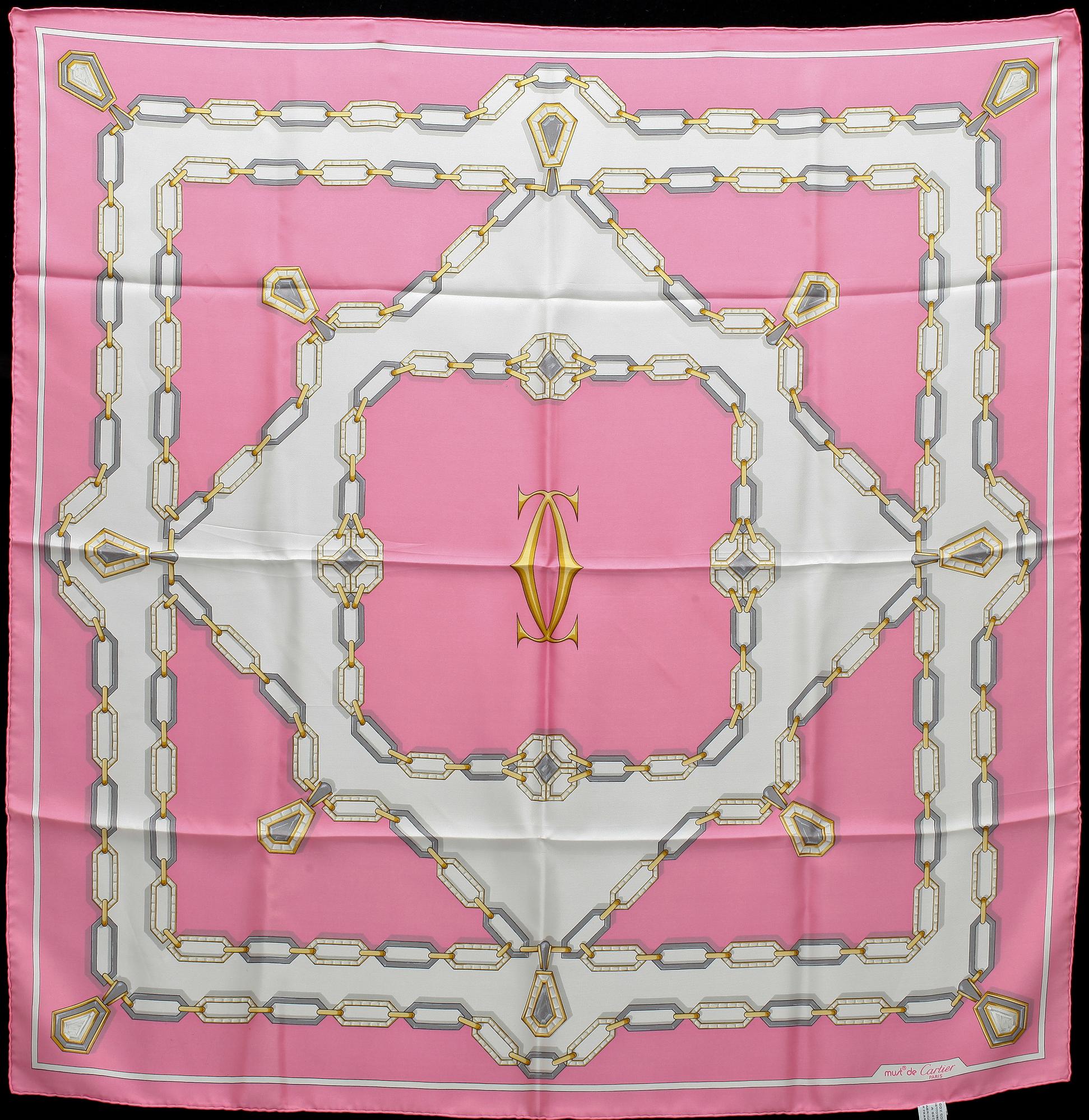 SCARF, silke. Cartier.