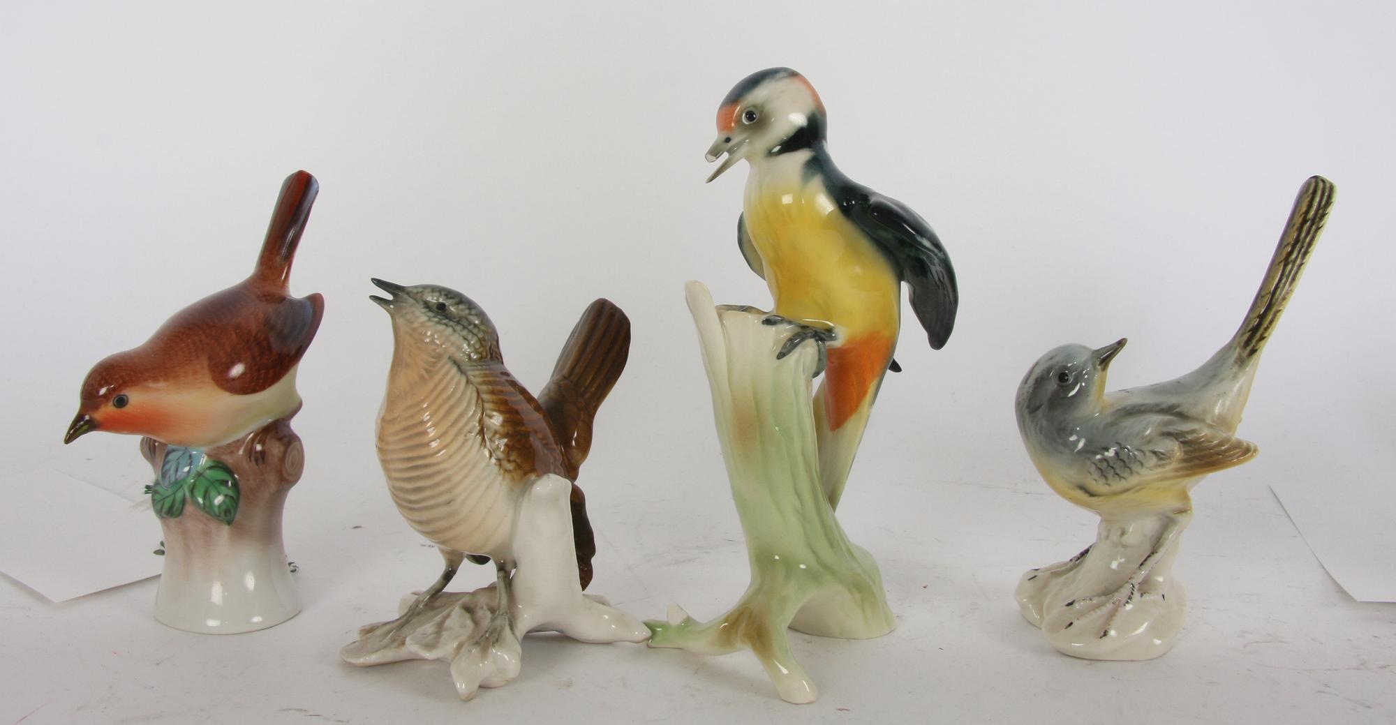 FIGURINER, 8 st, porslin, Herend och Tyskland samt Wien.