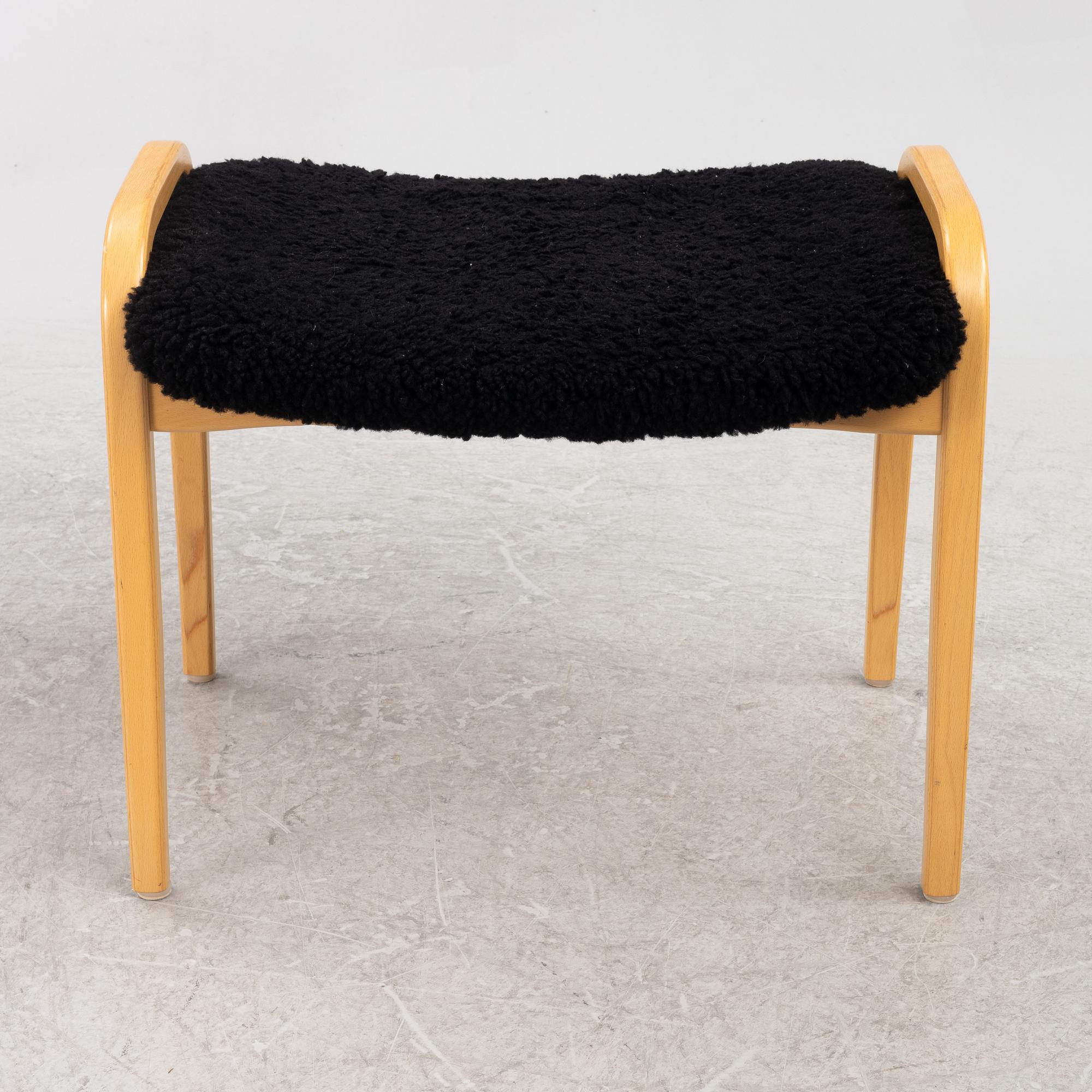 Yngve Ekström, an armchair and a footstool, "Lamino", Swedese, second half of the 20th century.