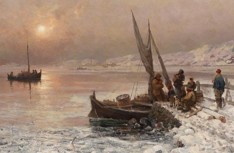 Frithjof Smith-Hald, Fishing in the winter.