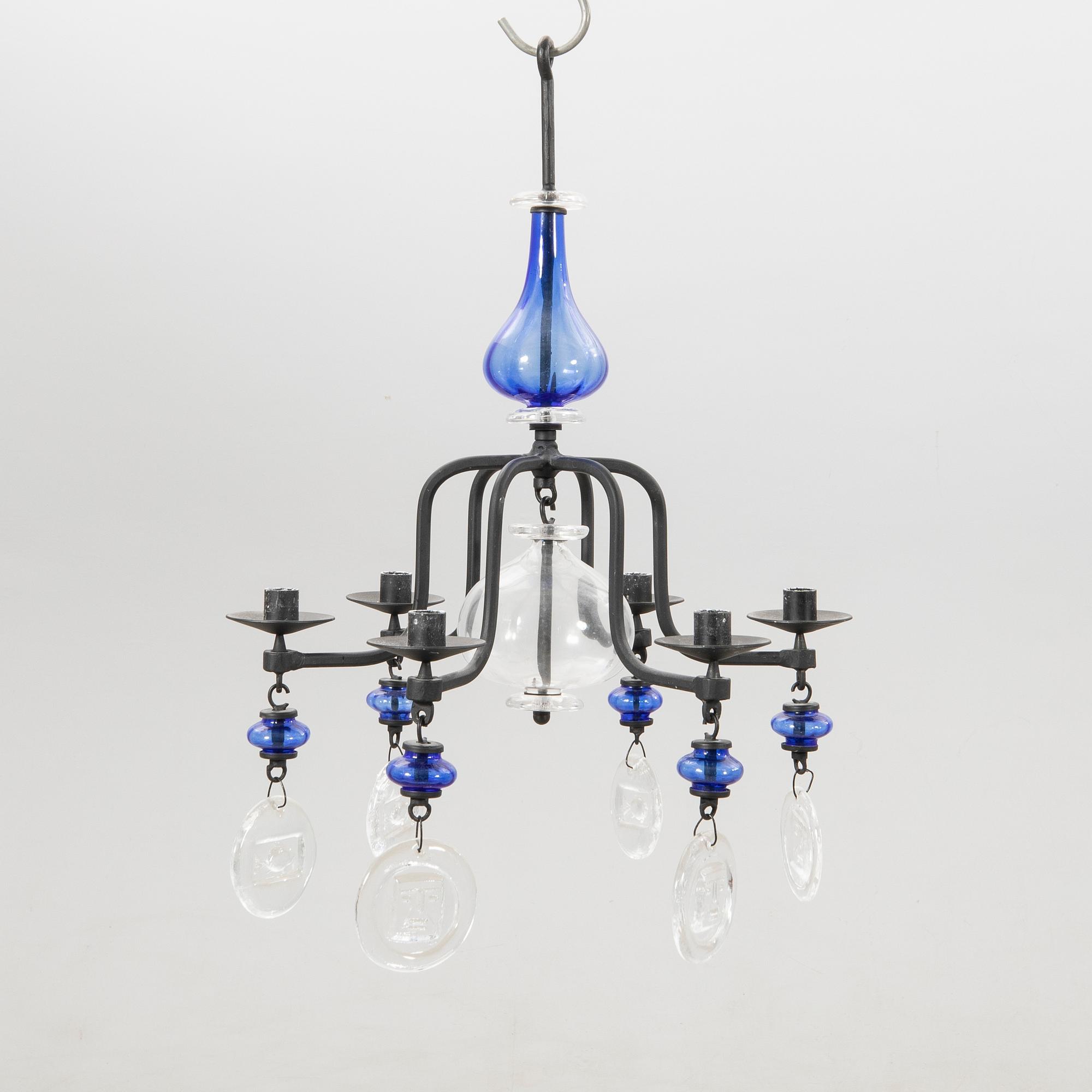 Erik Höglund, chandelier Boda Smide, later part of the 20th century.